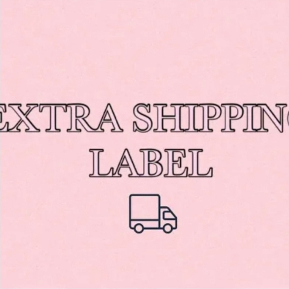 Extra Shipping Label Pink Graphic